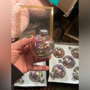 Vintage west Germany glass tinsel ornaments